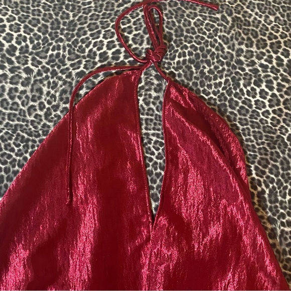 Intimately Free People So Fine In Shine Bodysuit Size Small NWOT Pink Magenta - Picture 7 of 9